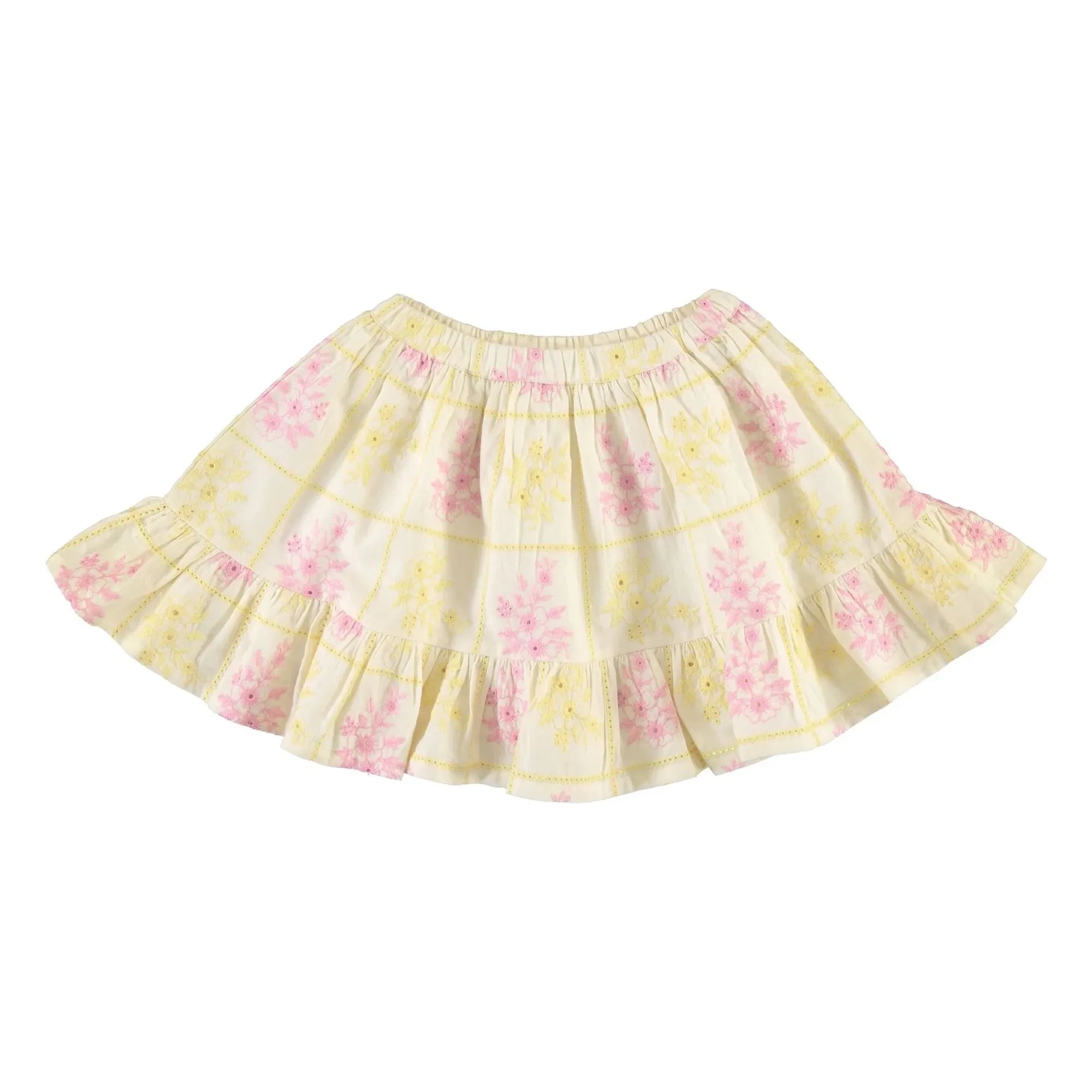 Bebe Organic - Falda Bordada Alba | Amarillo