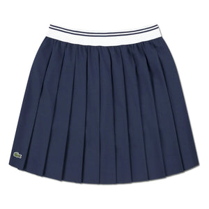 Lacoste - Falda plisada de fibra reciclada | Azul Marino