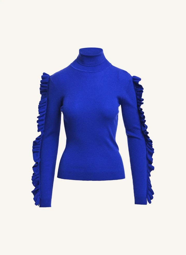 Essentiel Antwerp - Jersey Kitty con volantes | Indigo