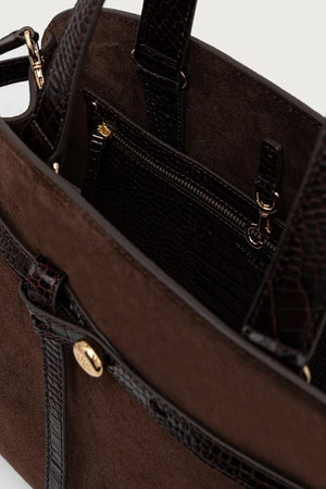Bolso Tory Burch Romy Bauletto de ante para mujer