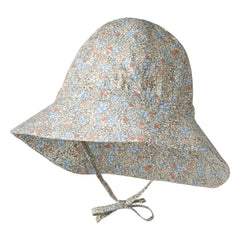 Wheat - Gorro de algodón orgánico Chloe Fleuri | Azul claro