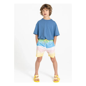 Camiseta de algodón orgánico Nils para niño de Smallable | Azul real