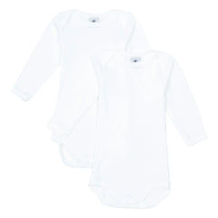 Petit Bateau - Conjunto de 2 bodies de algodón orgánico | Blanco