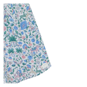Tartine et Chocolat - Vestido fruncido Liberty para bebé | Blanco