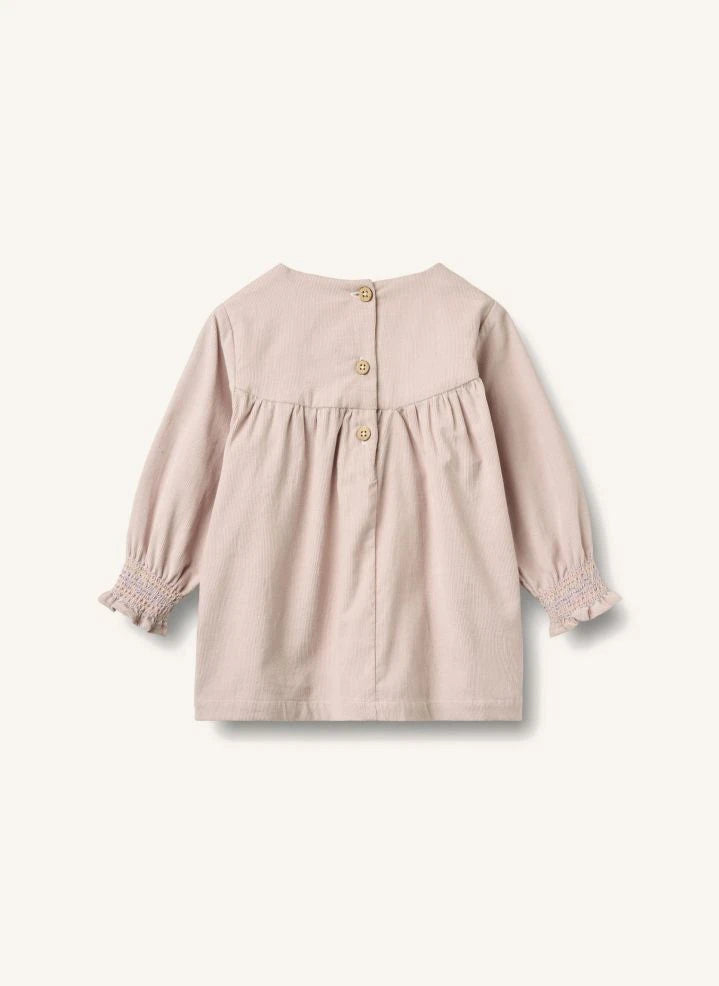Wheat - Vestido Solvej de algodón orgánico | Rosa Polvo