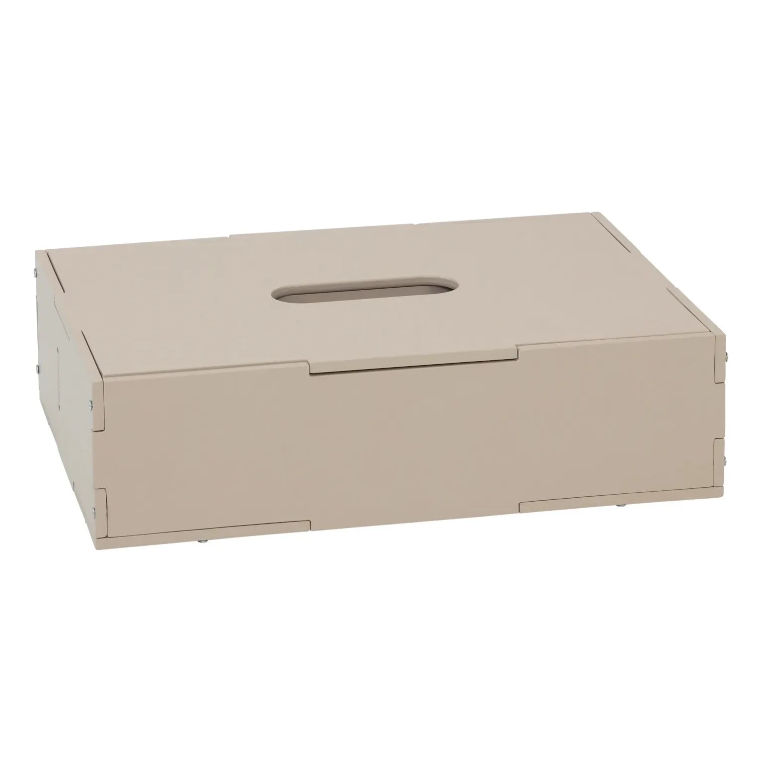 Nofred - Caja de almacenamiento con tapa de madera | Beige