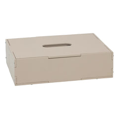 Nofred - Caja de almacenamiento con tapa de madera | Beige