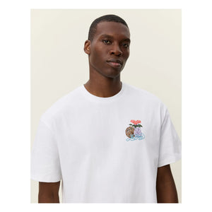Les Deux - Camiseta de cuello redondo Cole de algodón orgánico | Marrón