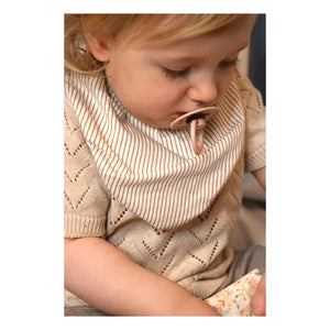 Cam Cam - Baberos bandana a rayas - Set de 2 | Camel