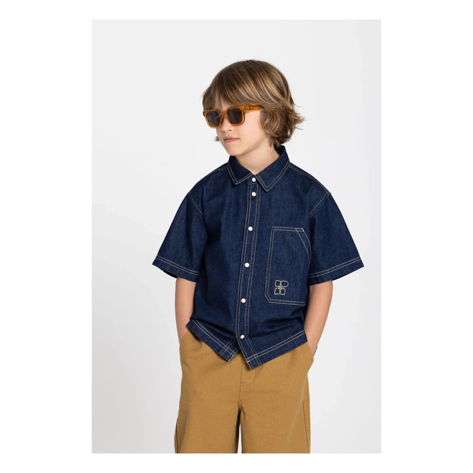 Hundred Pieces - Camisa vaquera Wayne | Azul oscuro