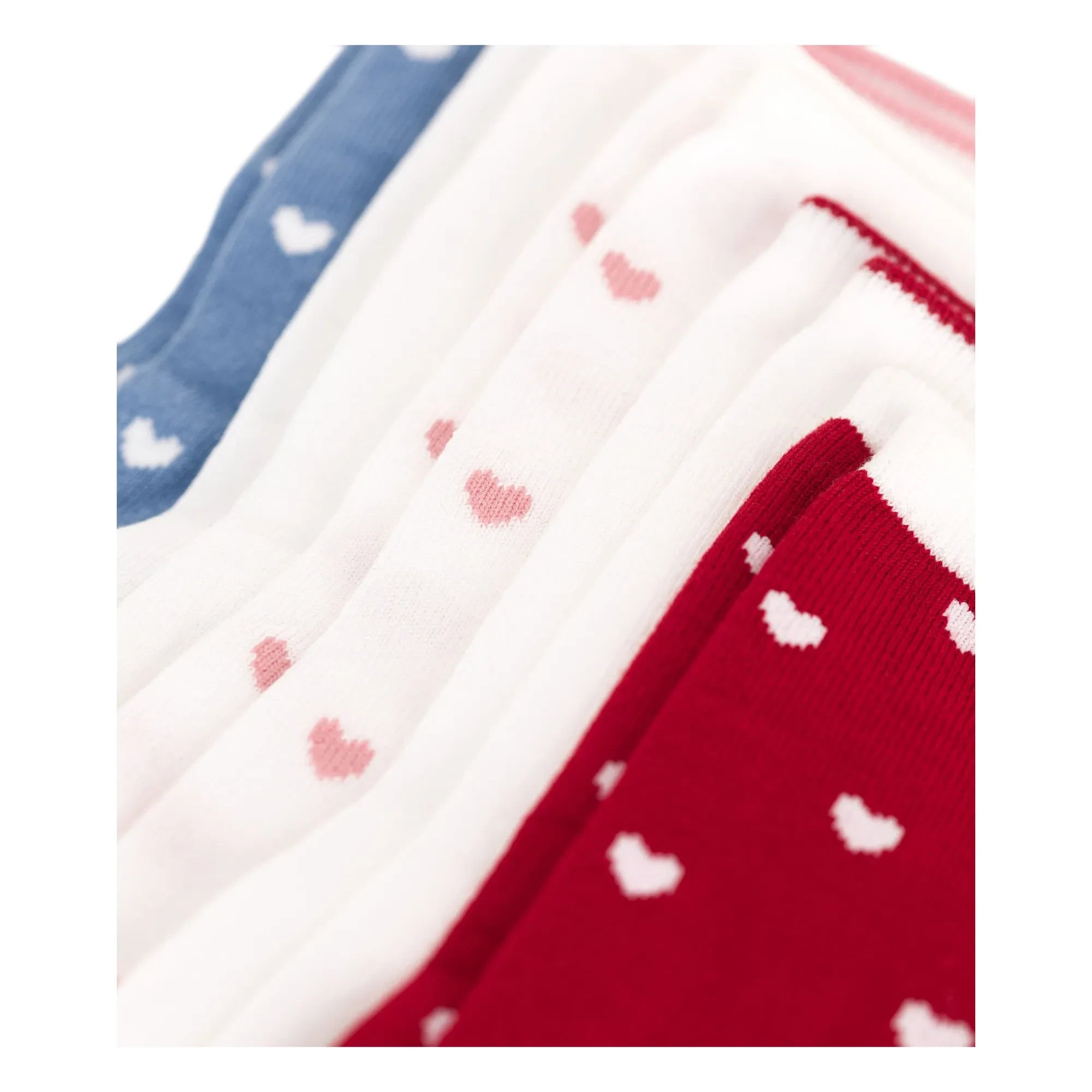 Petit Bateau - Set de 5 pares de calcetines altos de punto | Rojo
