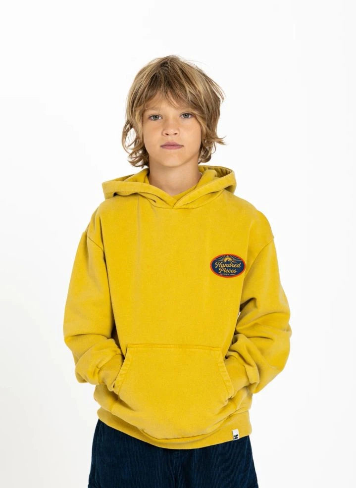 Hundred Pieces - Pat Outdoor Sudadera de Algodón Orgánico | Mostaza