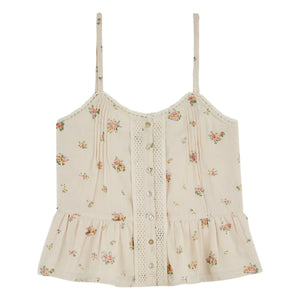 Emile et Ida - Top estampado de algodón orgánico | Crema