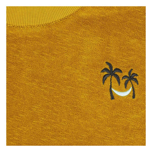 Tumble N'Dry - Camiseta Pacificus de algodón orgánico con textura de toalla | Mostaza