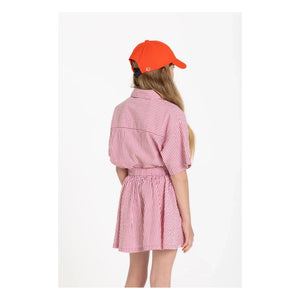 Smallable Kid - Falda Melody a rayas | Rojo cereza