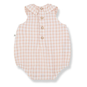1+ in the family - Mono Vichy Seersucker Corfú | Beige rosado