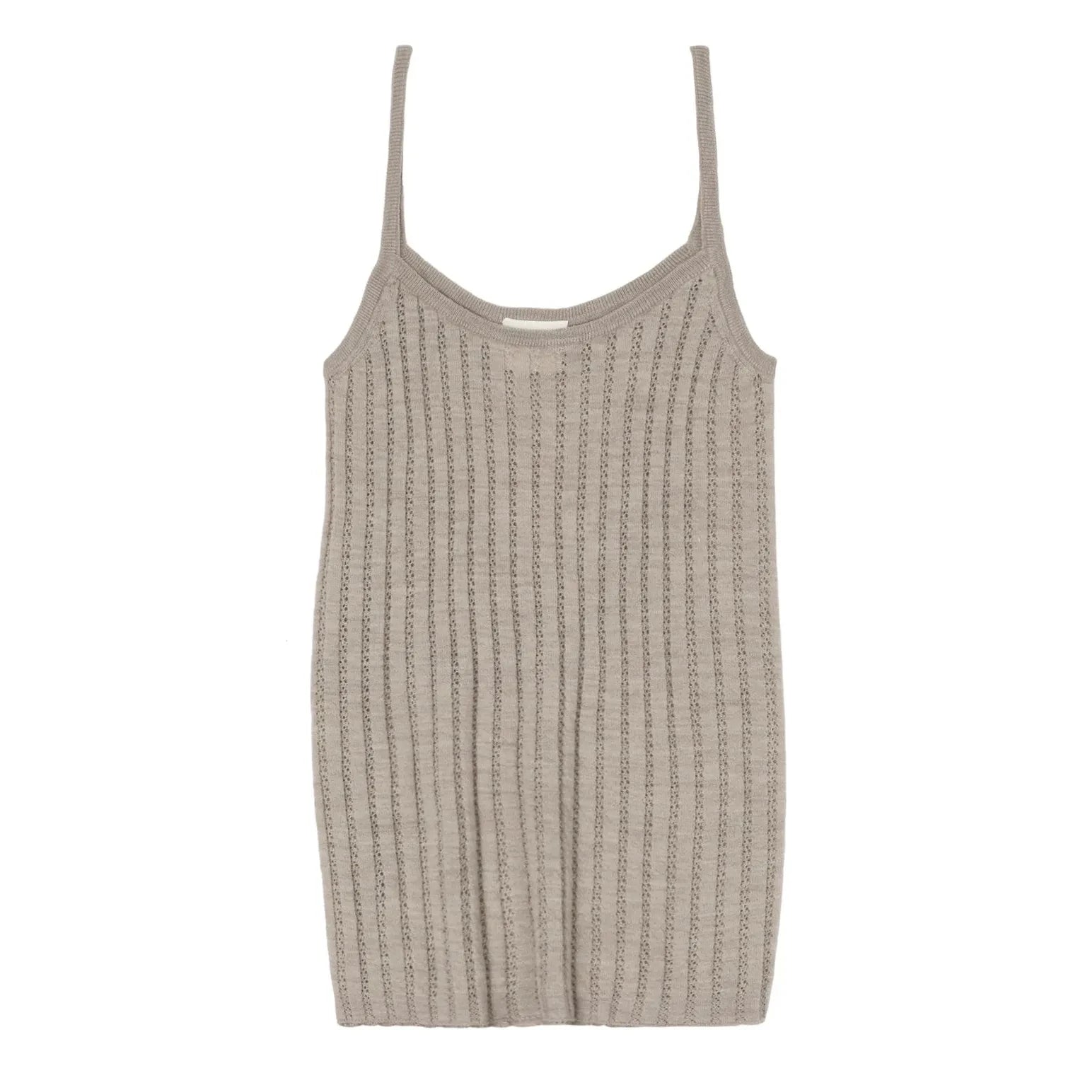 FUB - Camiseta de tirantes de lana merino - Colección de mujer | Beige