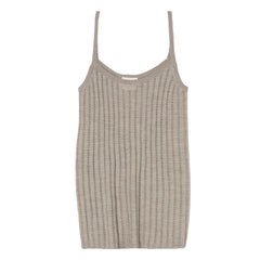 FUB - Camiseta de tirantes de lana merino - Colección de mujer | Beige