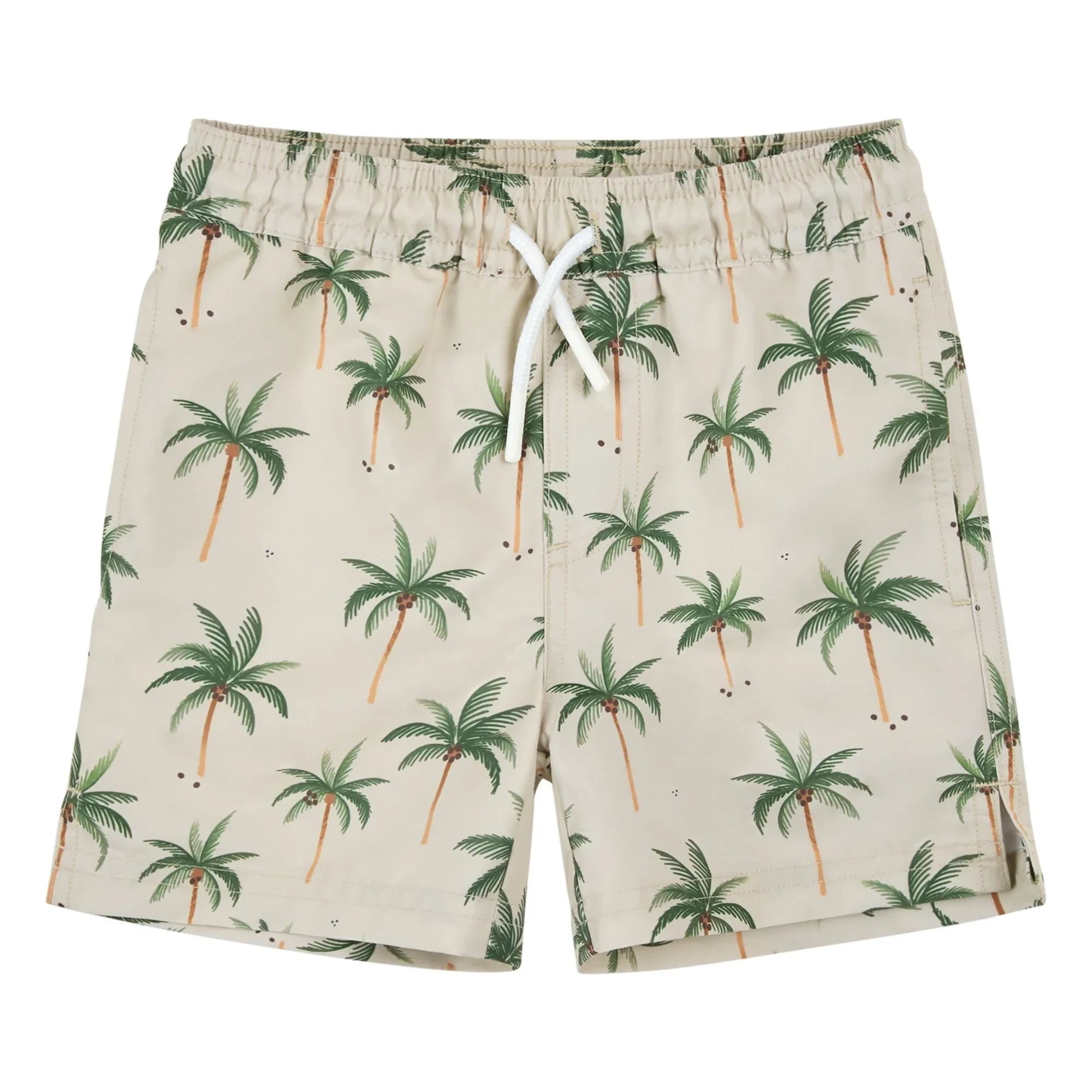 Petit Lem - Short con estampado de palmeras de fibra reciclada | Verde