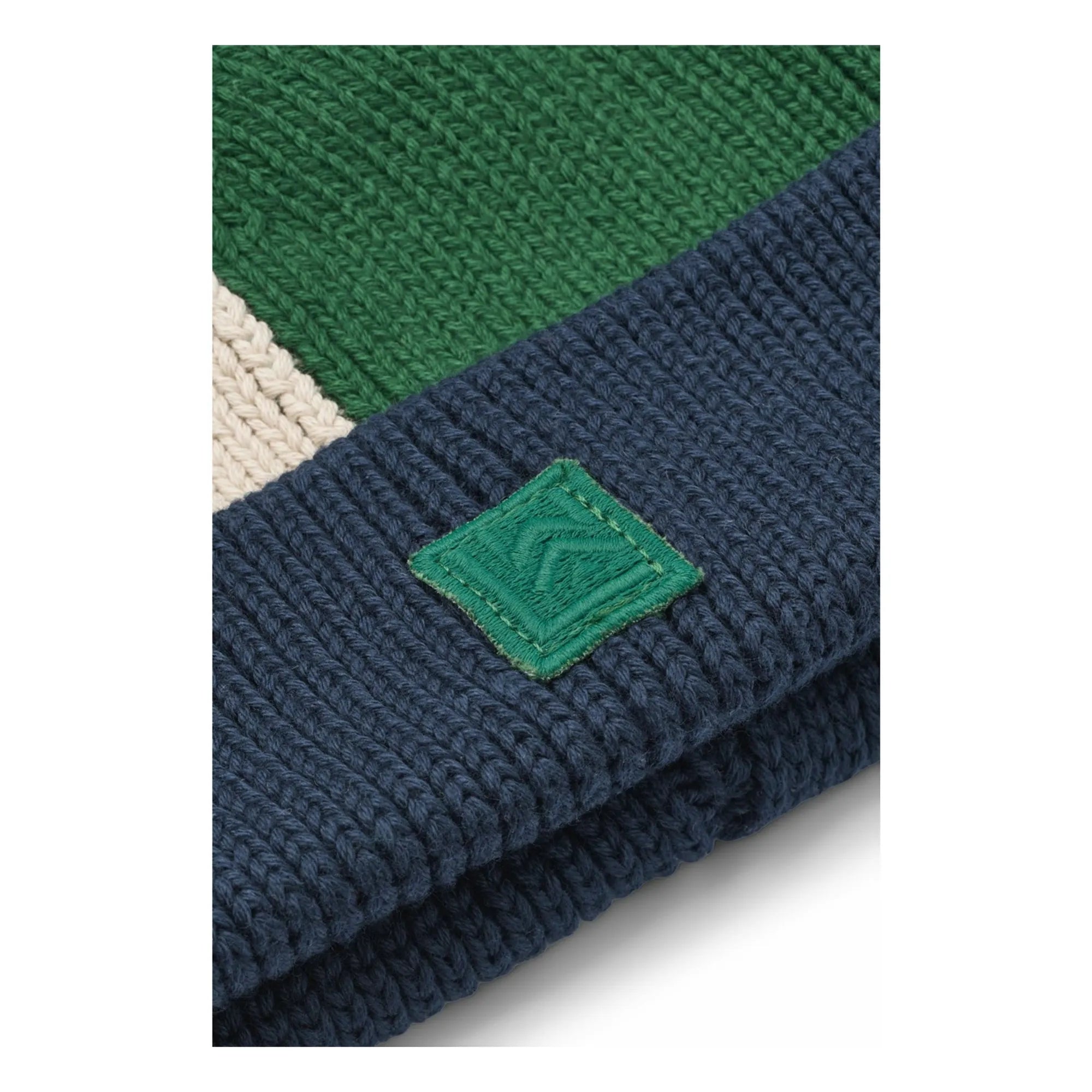 Liewood - Gorro de algodón orgánico Ezra Colorblock | Azul marino