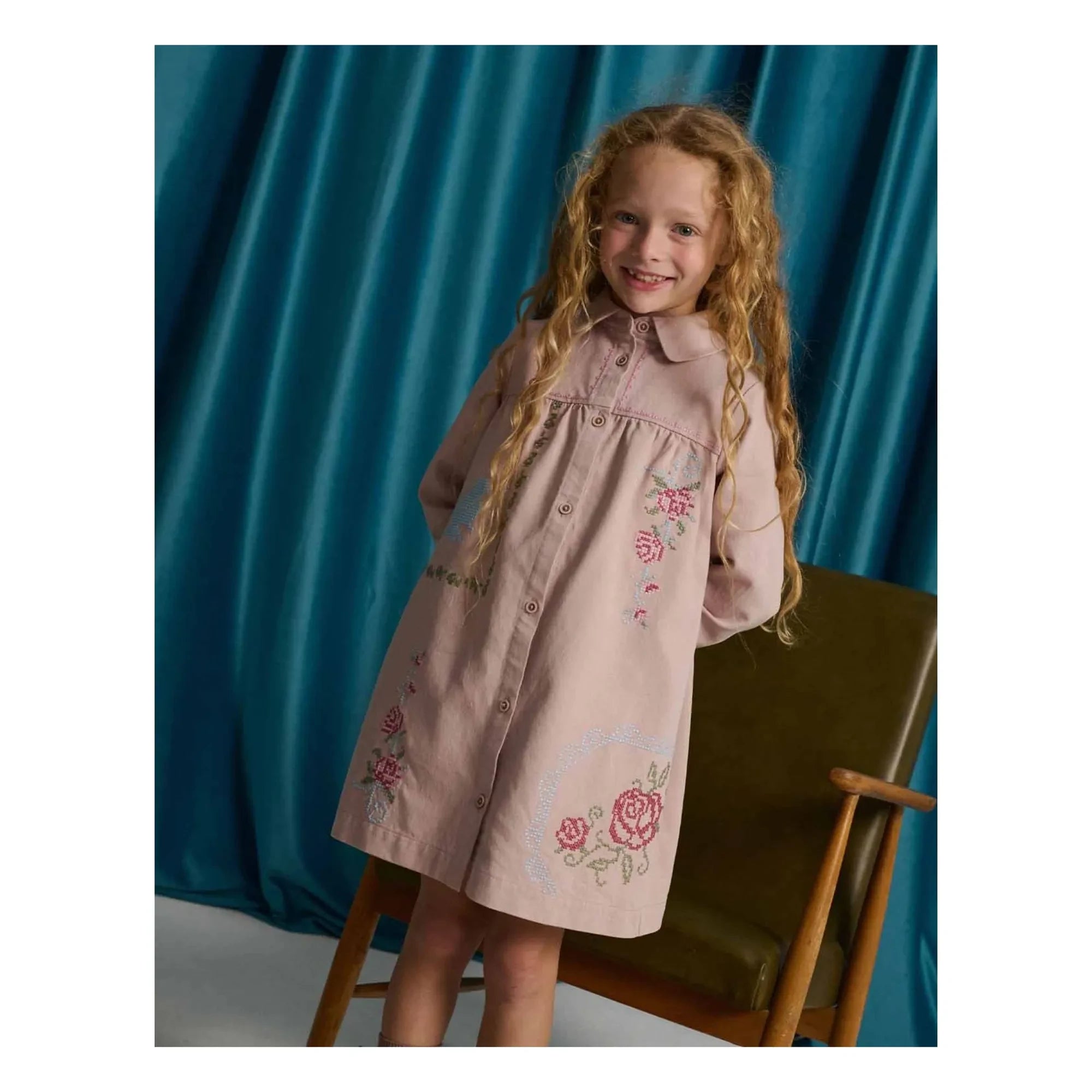 Gingersnaps - Vestido bordado Minerva | Rosa