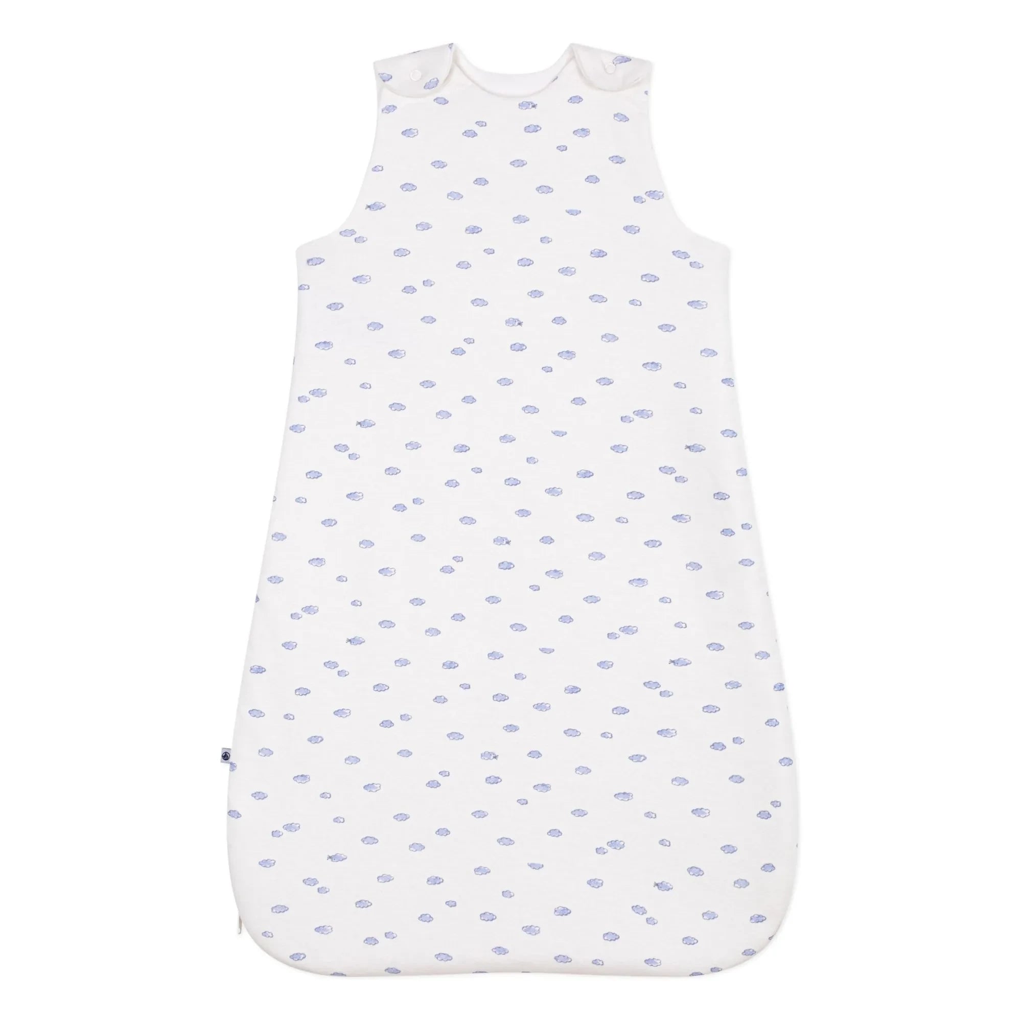 Petit Bateau - Saco de dormir de algodón orgánico Nuages | Blanco