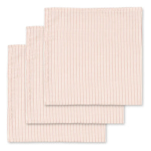 Konges Sløjd - Paños de muselina de algodón orgánico Stipie - Juego de 3 | Rosa