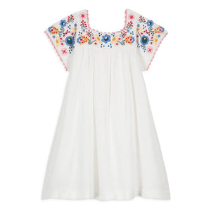 Louise Misha - Vestido de algodón orgánico Daya | Blanco