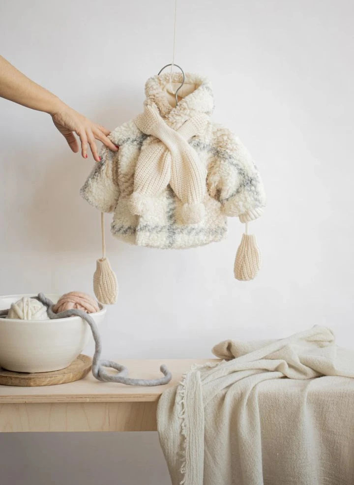 1+ in the family - Guantes de lana merino semigruesa | Crudo