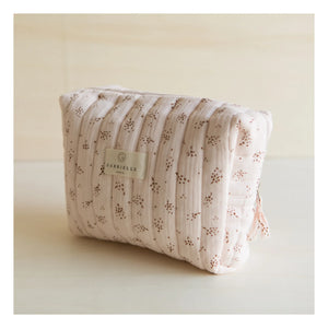 Gabrielle Paris - Neceser de algodón orgánico | Rosa empolvado