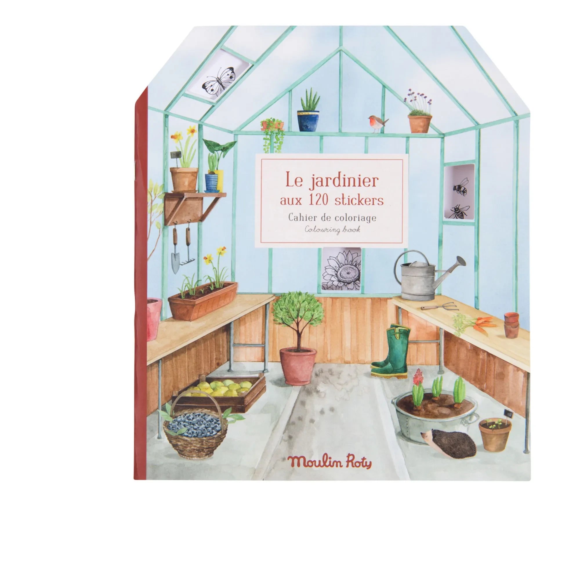 Moulin Roty - Libro de pegatinas de jardinería
