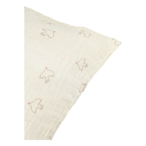 Nobodinoz - Funda de cojín Wabi-Sabi Hoshi Birds | Crema