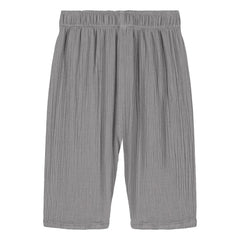 Studio Bohème - Pantalón de algodón orgánico Waffle Cousin Gaze | Azul Grisáceo