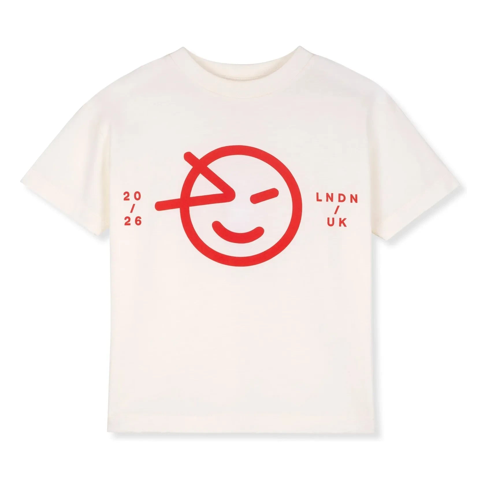 Wynken - Camiseta Smiley de algodón orgánico | Crudo