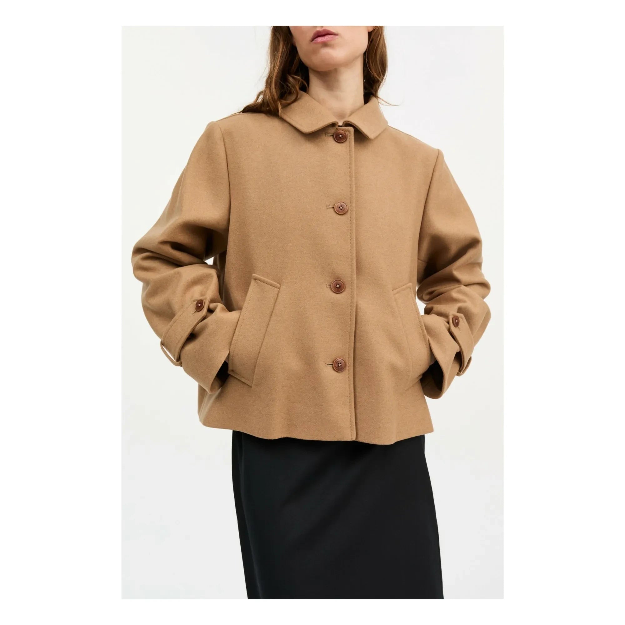 Skall Studio - Chaqueta de lana reciclada Ally | Camel