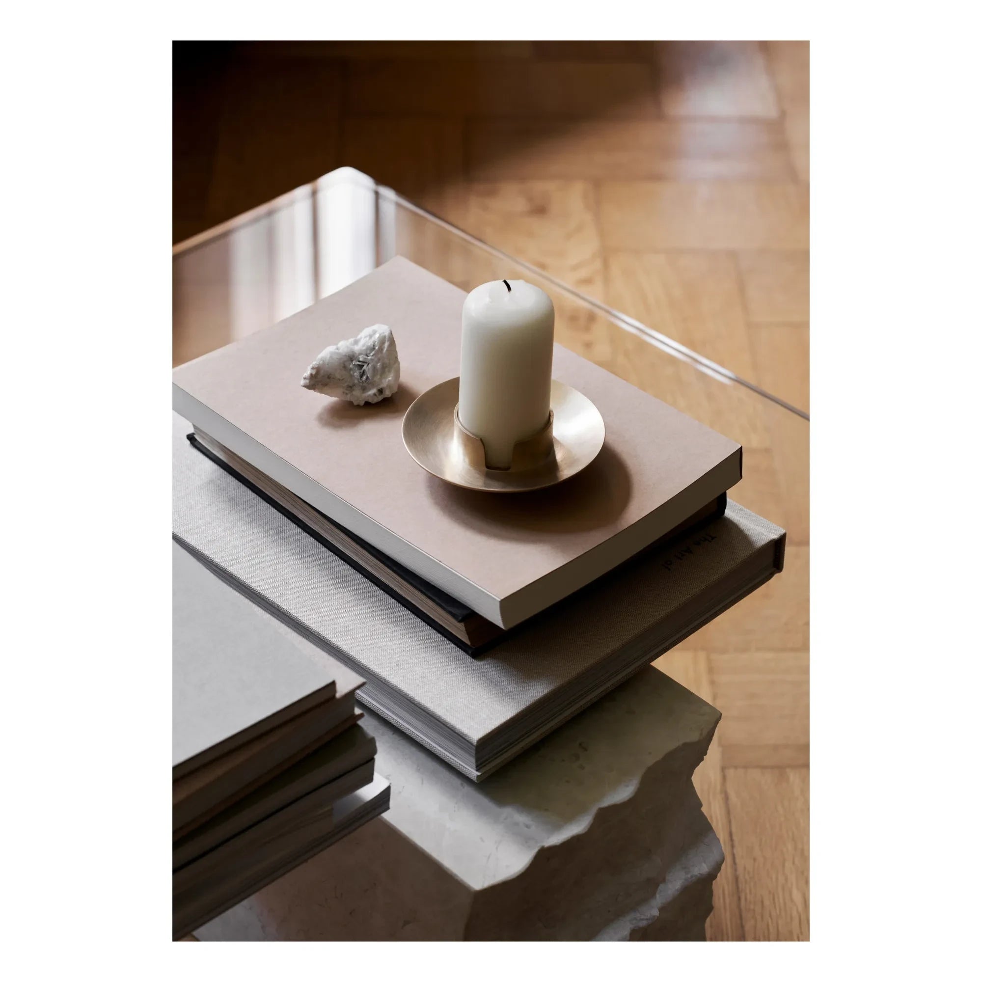 Ferm Living - Candelabro bloque de latón | Dorado