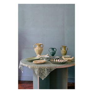 HKliving - Jarrón de cerámica de gres New Classics | Crema
