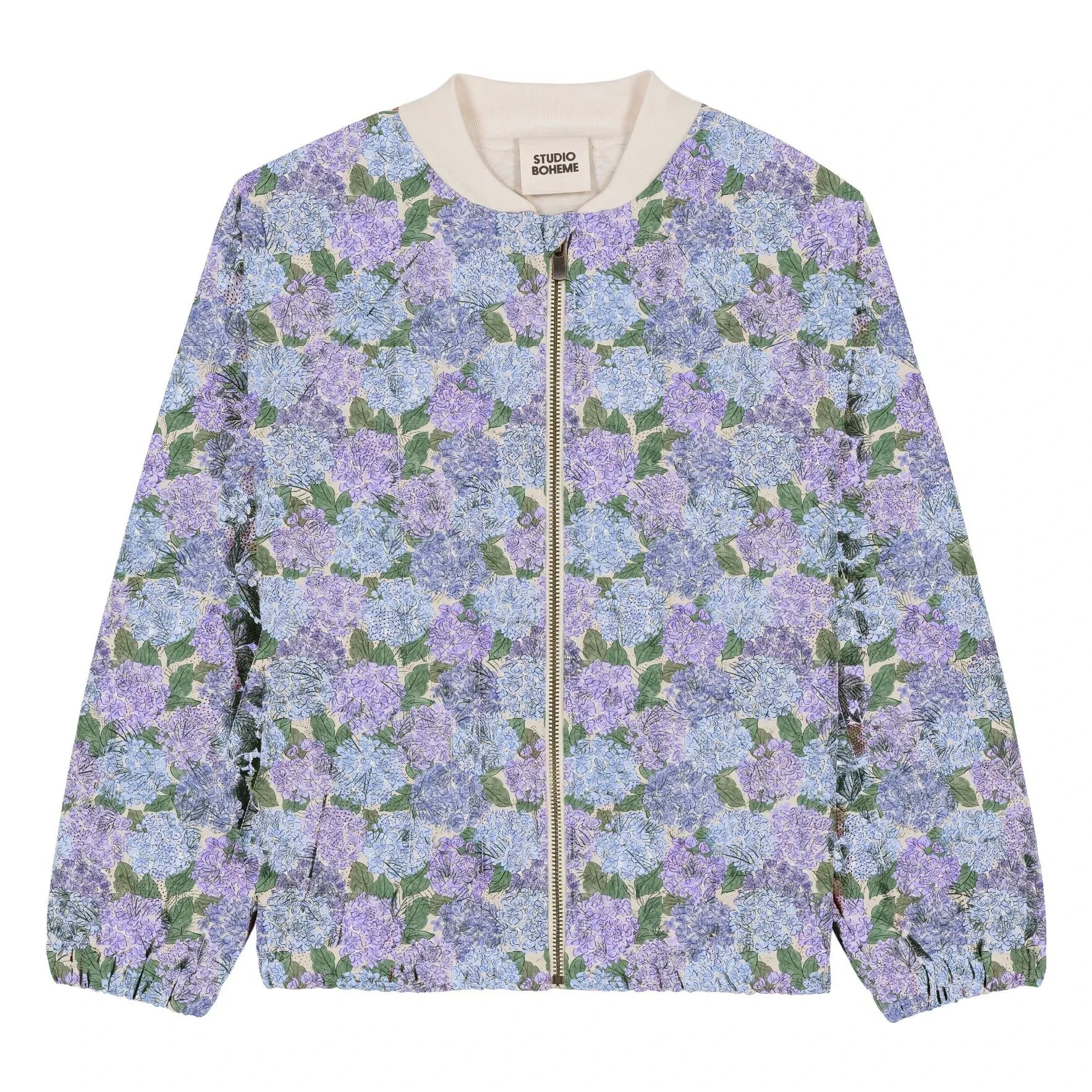 Studio Bohème - Chaqueta Bomber de Algodón Orgánico Léon Flowers | Lila