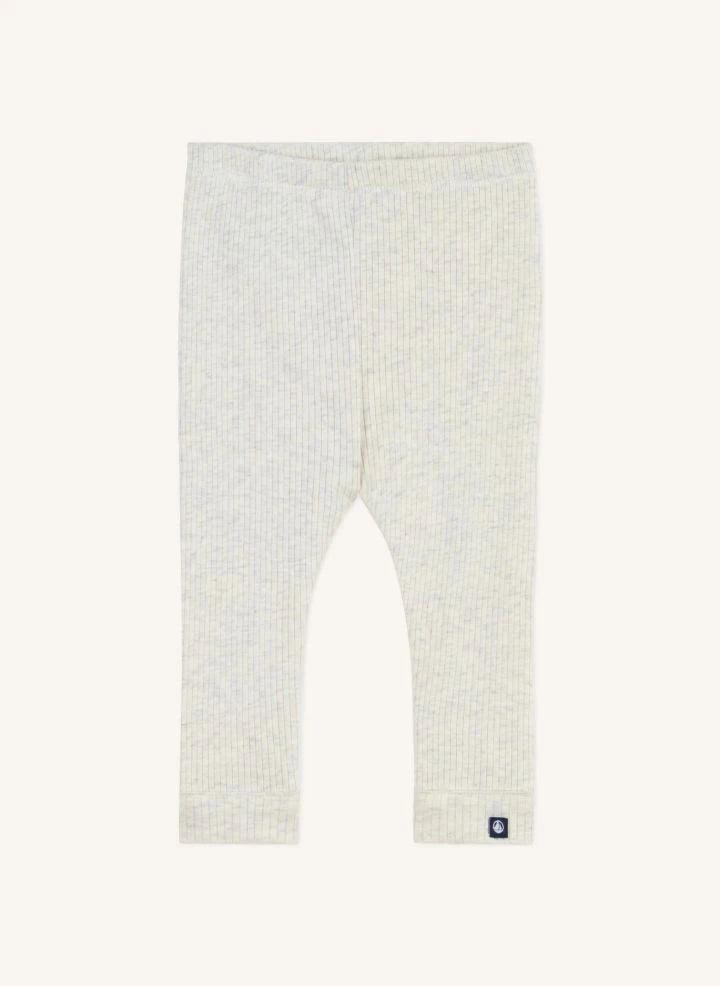 Petit Bateau - Leggings canalé con logo | Heather beige