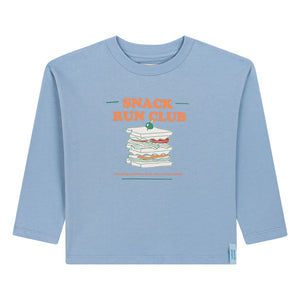 Favorite People - Jukebox Snack Run Club Camiseta de algodón orgánico | Azul