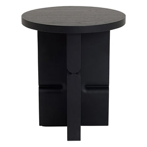 Nobodinoz - Mesita auxiliar Noon de madera lacada | Negro