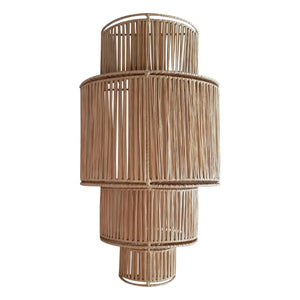 Honoré - Lámpara de pared de rafia de 4 niveles | Oro