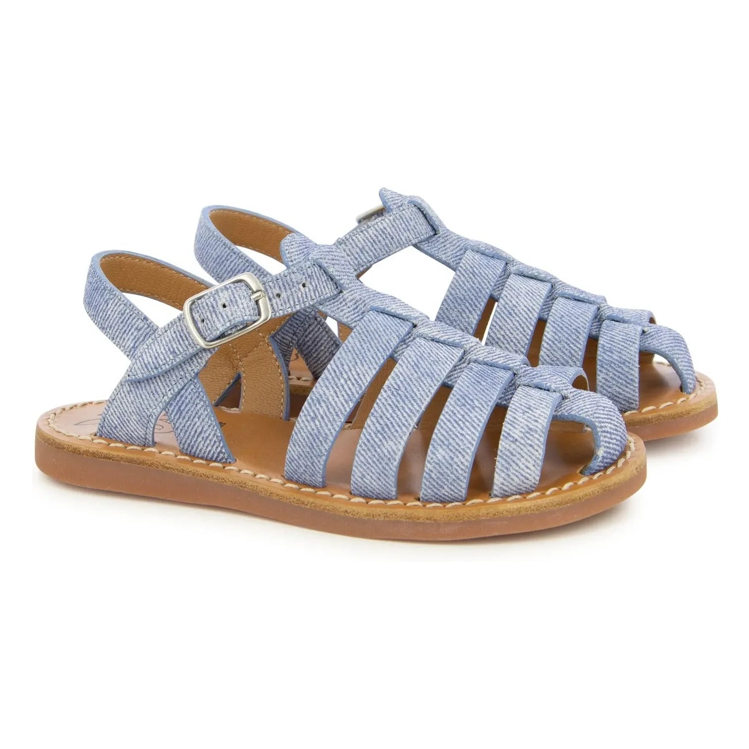 Pom d'Api - Sandalia Dad Beach-Stitch | Azul Vaquero