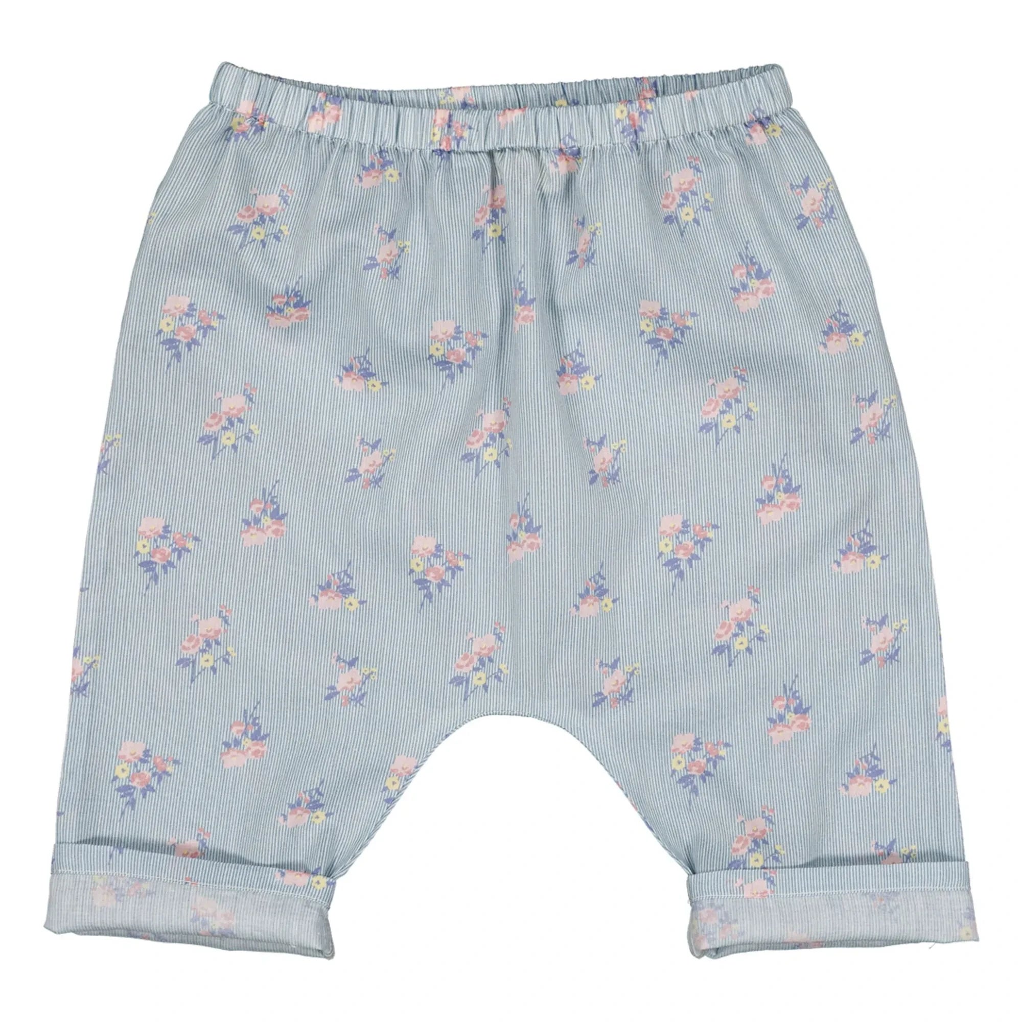 Louis Louise - Pantalones Jungle Bouquets | Azul claro