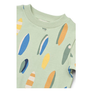 Liewood - Sudadera Thora Surf de algodón orgánico | Verde almendra