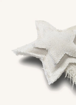 Ferm Living - Adornos de árbol de algodón Vela Star - Set de 4 | Blanco