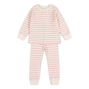 Sleepy Doe - Pijama de rayas de algodón orgánico | Rosa