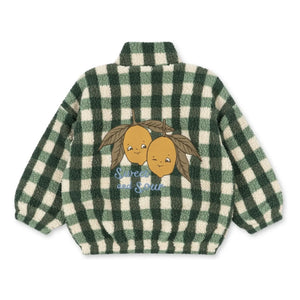 Konges Sløjd - Chaqueta Jody Carreaux de sherpa con fibra reciclada | Verde
