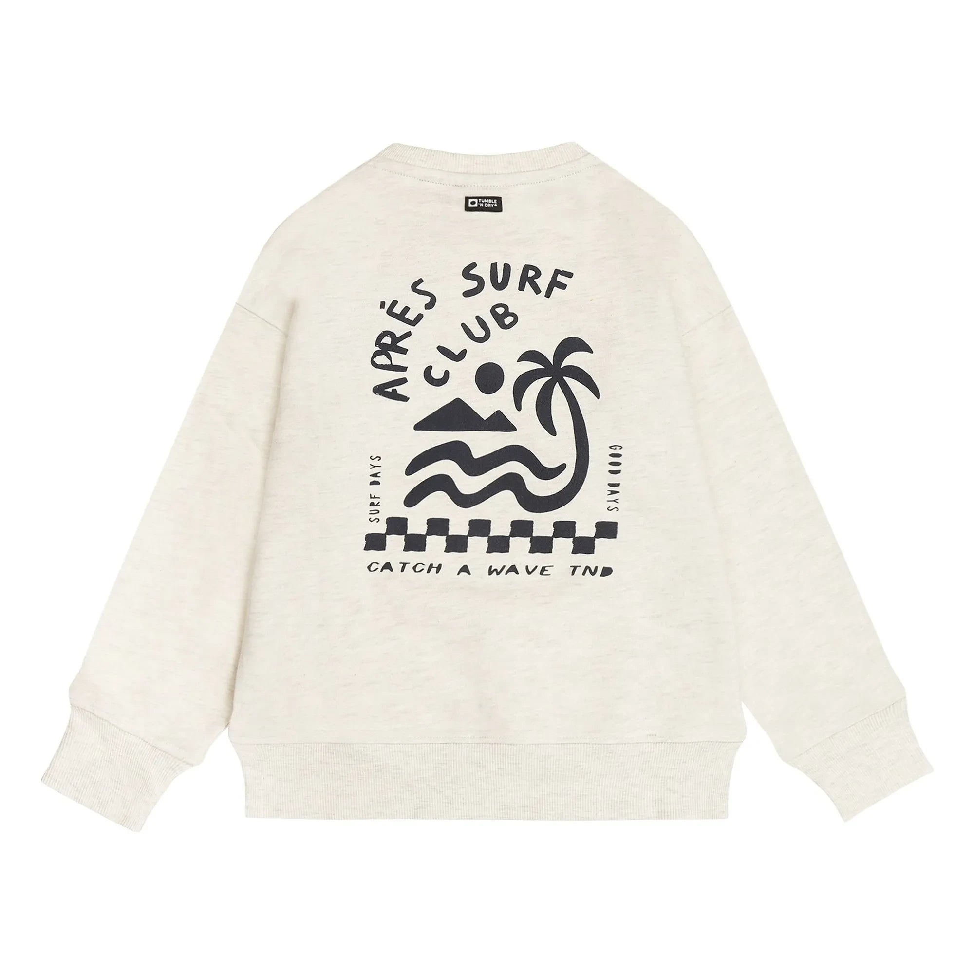 Tumble N'Dry - Sudadera oversize de algodón orgánico Seashore | Blanco jaspeado