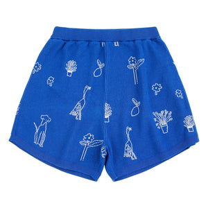 Bobo Choses - Shorts de algodón orgánico de viaje de verano | Azul